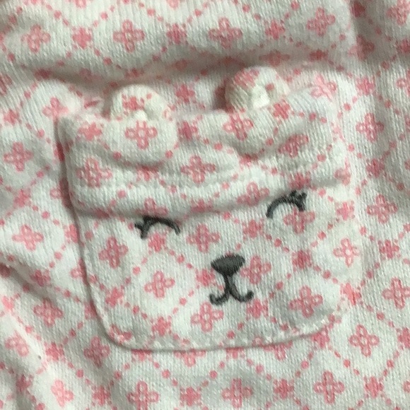 CARTER’S  baby’s  button front sweater. 9 months  pink and white - Picture 7 of 7
